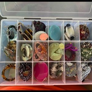 Lot of 19 pairs of Paparazzi acrylic earrings